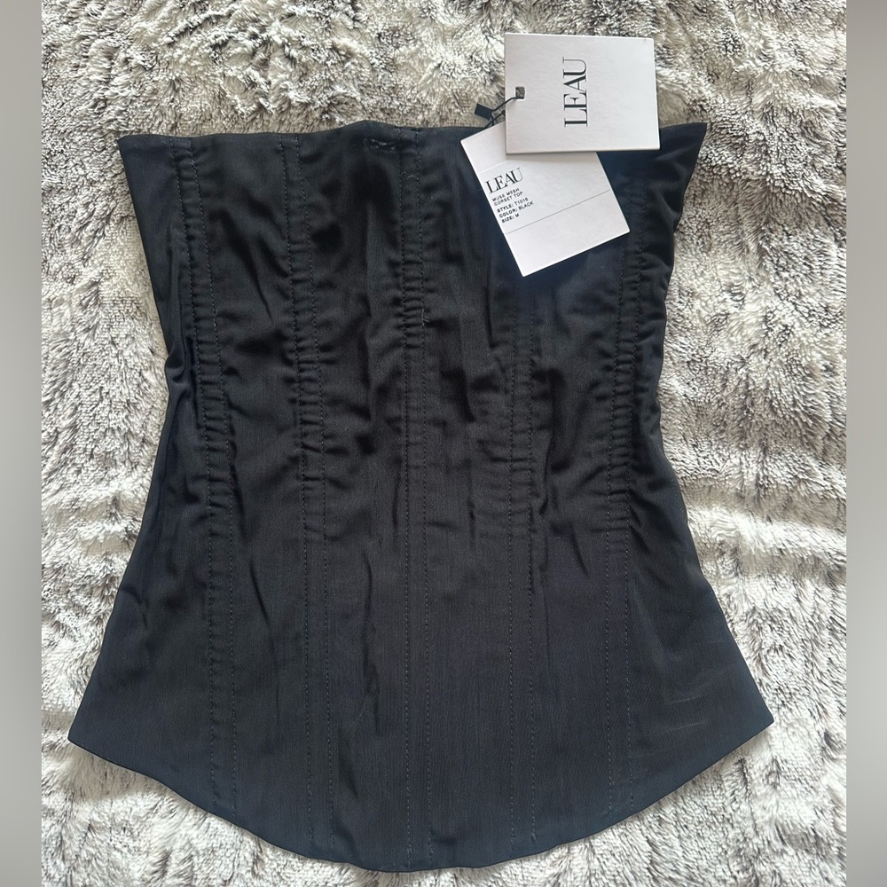 LEAU Clothing Muse Mesh Corset Top
